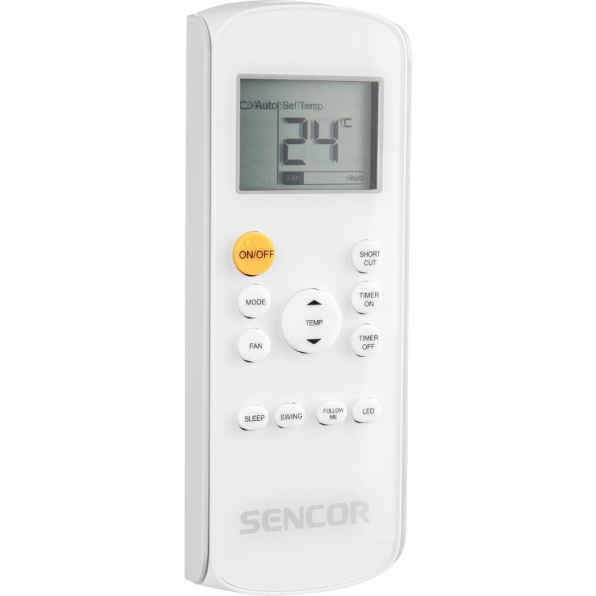 Sencor - Nutikas mobiilne konditsioneer 3-ühes, sh täielik tarvikutekomplekt 1450W/230V 12000 BTU Wi-Fi must + kaugjuhtimispult