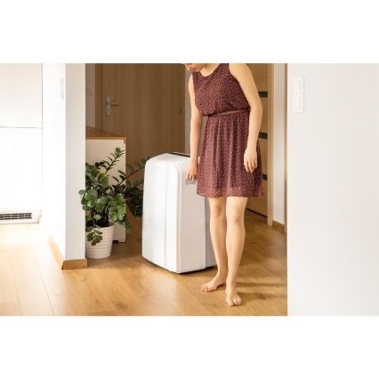 Sencor - Nutikas mobiilne konditsioneer 3-ühes, sh täielik tarvikutekomplekt 1450W/230V 12000 BTU Wi-Fi valge + kaugjuhtimispult