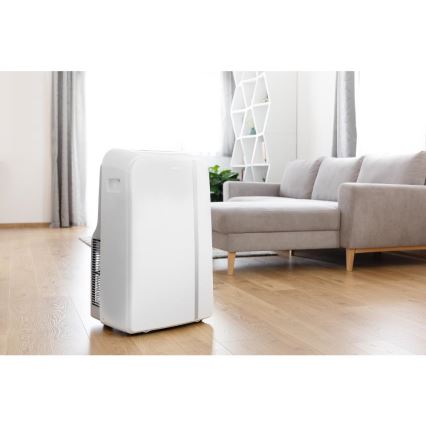 Sencor - Nutikas mobiilne konditsioneer 3-ühes, sh täielik tarvikutekomplekt 1450W/230V 12000 BTU Wi-Fi valge + kaugjuhtimispult
