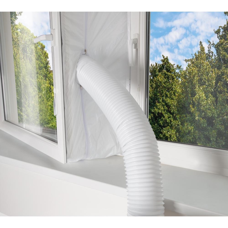Sencor - Nutikas mobiilne konditsioneer 3-ühes, sh täielik tarvikutekomplekt 1450W/230V 12000 BTU Wi-Fi valge + kaugjuhtimispult