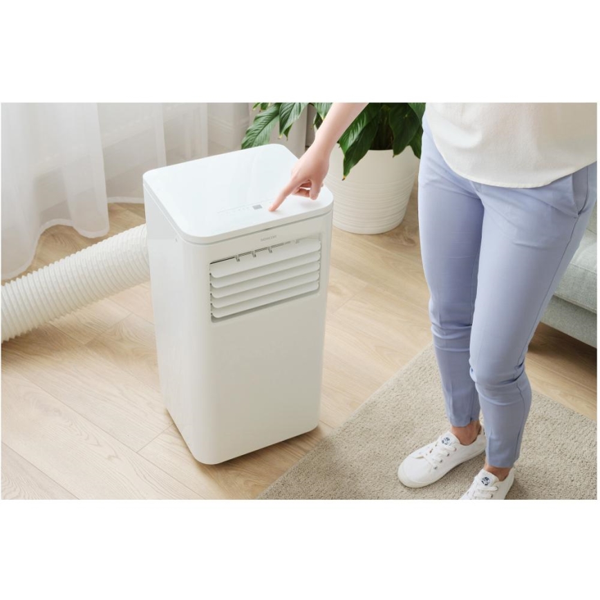 Sencor - Nutikas mobiilne konditsioneer 3-ühes, sh täielik tarvikutekomplekt 760W/230V 7000BTU Wi-Fi + kaugjuhtimispult