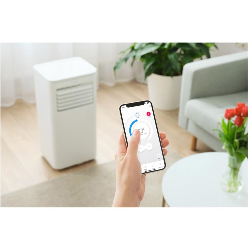 Sencor - Nutikas mobiilne konditsioneer 3-ühes, sh täielik tarvikutekomplekt 760W/230V 7000BTU Wi-Fi + kaugjuhtimispult