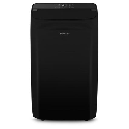 Sencor - Nutikas mobiilne konditsioneer 4-ühes kaasas täielikud lisad 900W/230V 9000 BTU Wi-Fi must + kaugjuhtimispult