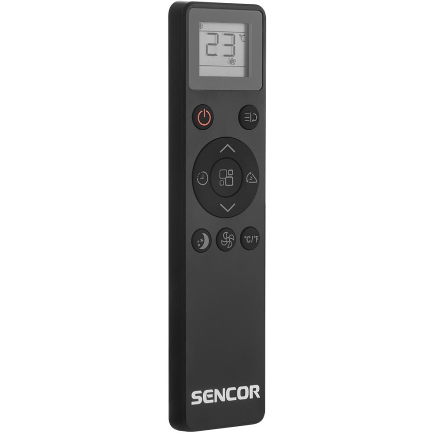 Sencor - Nutikas mobiilne konditsioneer 4-ühes kaasas täielikud lisad 900W/230V 9000 BTU Wi-Fi must + kaugjuhtimispult