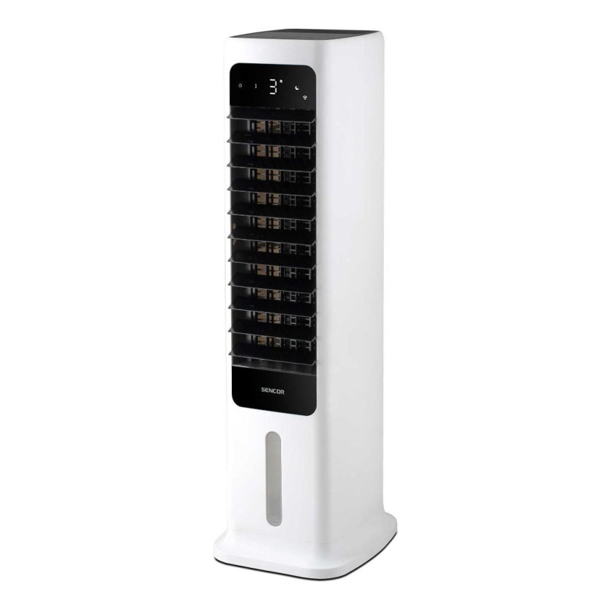 Sencor - Nutikas mobiilne õhujahuti 60W/230V Wi-Fi valge + kaugjuhtimispult