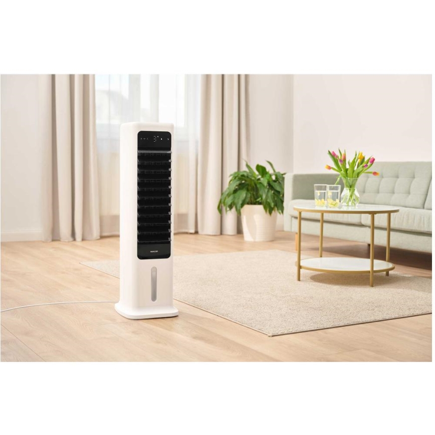 Sencor - Nutikas mobiilne õhujahuti 60W/230V Wi-Fi valge + kaugjuhtimispult