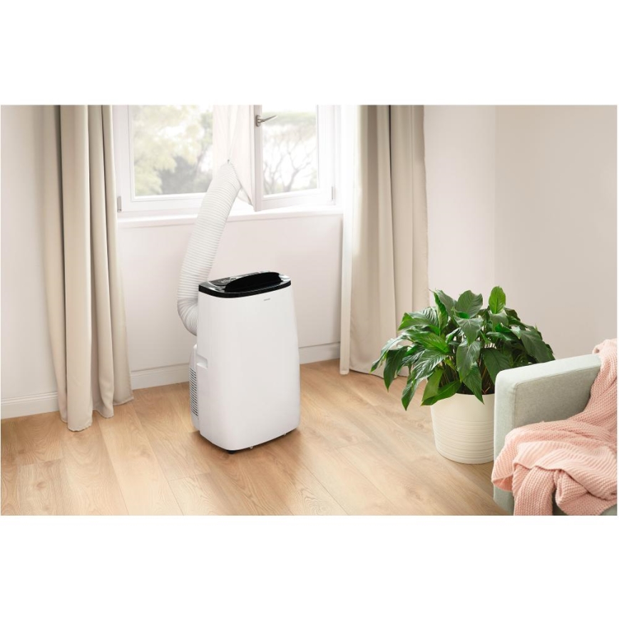 Sencor - Nutikas mobiilne kliimaseade 4-ühes koos täieliku tarvikukomplektiga 1700W/230V 12000 BTU Wi-Fi valge + kaugjuhtimispult