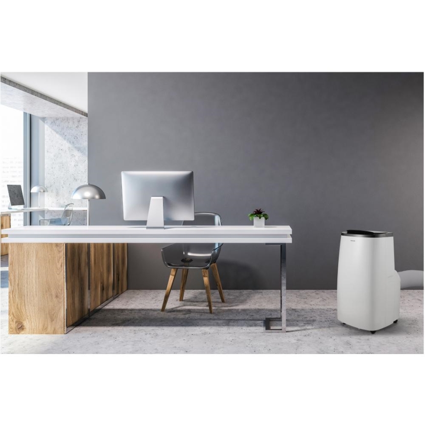 Sencor - Nutikas mobiilne kliimaseade 4-ühes koos täieliku tarvikukomplektiga 1700W/230V 12000 BTU Wi-Fi valge + kaugjuhtimispult