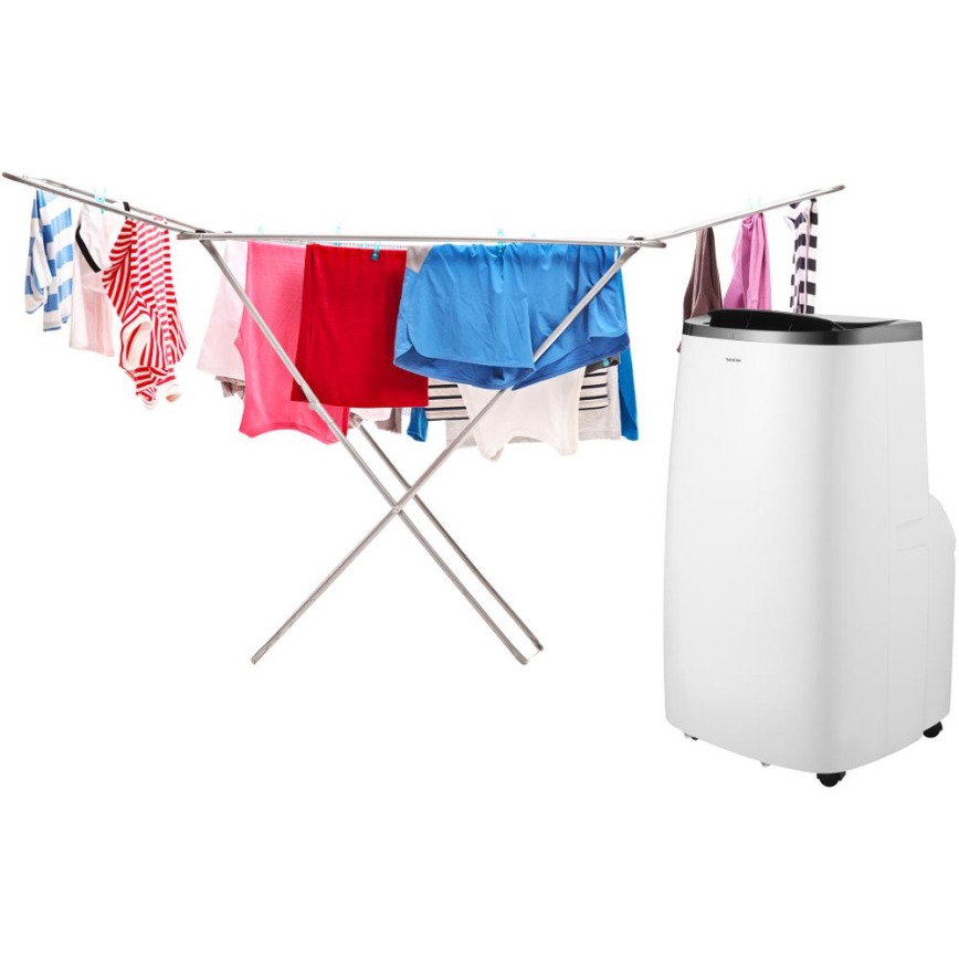 Sencor - Nutikas mobiilne kliimaseade 4-ühes koos täieliku tarvikukomplektiga 1700W/230V 12000 BTU Wi-Fi valge + kaugjuhtimispult