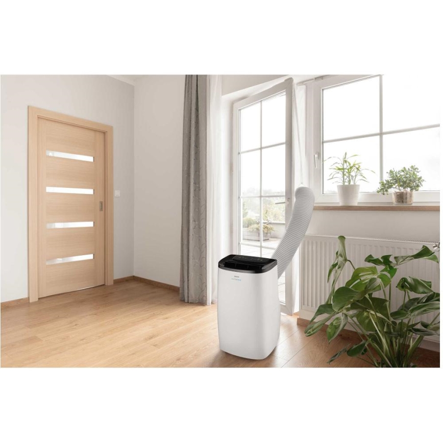 Sencor - nutikas mobiilne kliimaseade 4-ühes koos täieliku tarvikukomplektiga 1750W/230V 18000 BTU Wi-Fi valge + kaugjuhtimispult