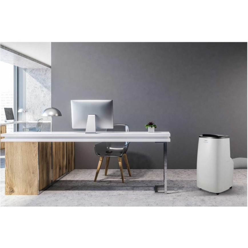 Sencor - nutikas mobiilne kliimaseade 4-ühes koos täieliku tarvikukomplektiga 1750W/230V 18000 BTU Wi-Fi valge + kaugjuhtimispult