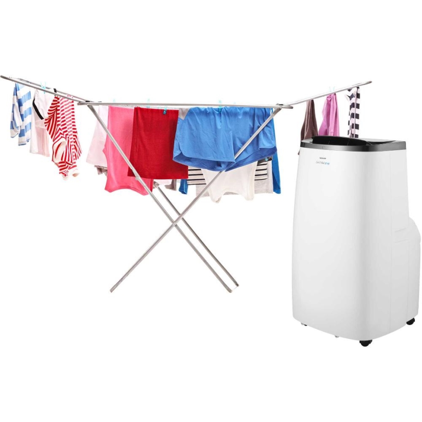 Sencor - nutikas mobiilne kliimaseade 4-ühes koos täieliku tarvikukomplektiga 1750W/230V 18000 BTU Wi-Fi valge + kaugjuhtimispult