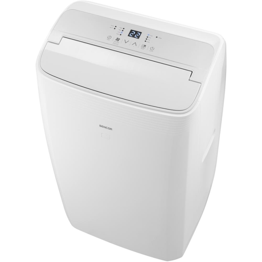 Sencor - Nutikas mobiilne kliimaseade 5-ühes koos kõigi tarvikutega 733W/230V 9000 BTU Wi-Fi valge + kaugjuhtimispult