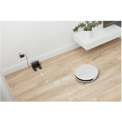 Sencor - Nutikas robottolmuimeja mopiga 2in1 28W/2600 mAh Wi-Fi valge + kaugjuhtimispult