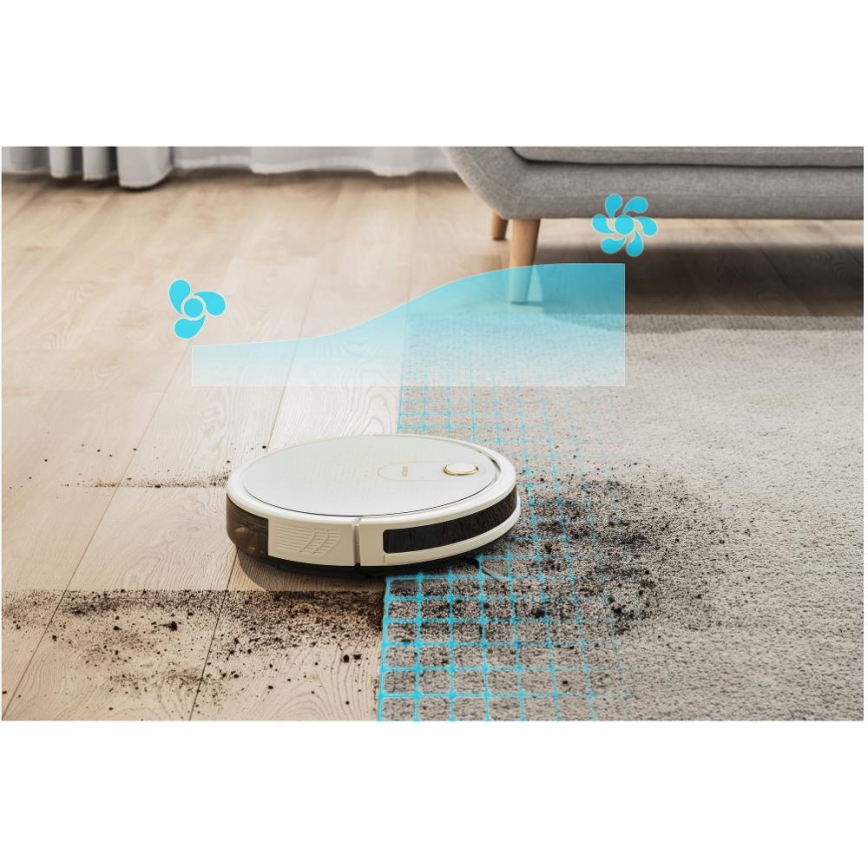 Sencor - Nutikas robottolmuimeja mopiga 2in1 28W/2600 mAh Wi-Fi valge + kaugjuhtimispult