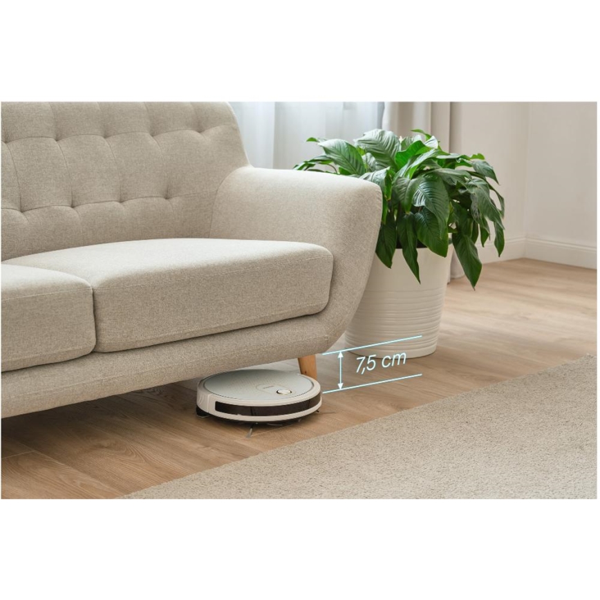 Sencor - Nutikas robottolmuimeja mopiga 2in1 28W/2600 mAh Wi-Fi valge + kaugjuhtimispult