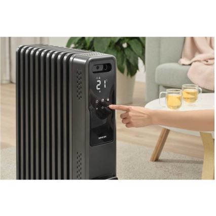Sencor - õliradiaator 11 ribiga 1000/1200/2400W/230V Wi-Fi must
