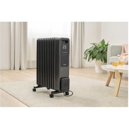 Sencor - õliradiaator 11 ribiga 1000/1200/2400W/230V Wi-Fi must