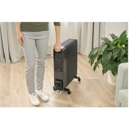 Sencor - õliradiaator 11 ribiga 1000/1200/2400W/230V Wi-Fi must