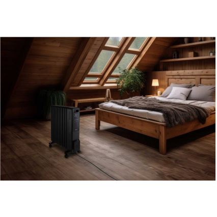Sencor - õliradiaator 11 ribiga 1000/1200/2400W/230V Wi-Fi must