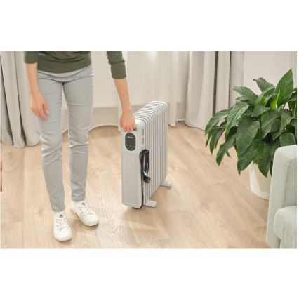 Sencor - 13-elemendiline õliradiaator 1000/2500 W, 230 V, valge + kaugjuhtimispult