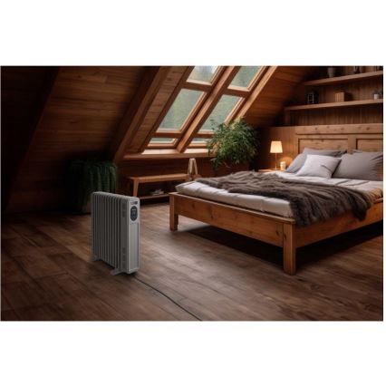 Sencor - 13-elemendiline õliradiaator 1000/2500 W, 230 V, valge + kaugjuhtimispult