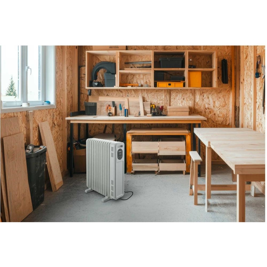 Sencor - 13-elemendiline õliradiaator 1000/2500 W, 230 V, valge + kaugjuhtimispult