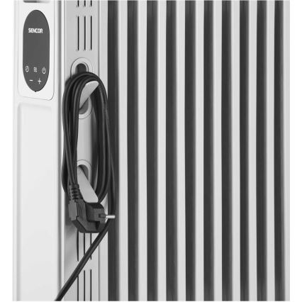 Sencor - 13-elemendiline õliradiaator 1000/2500 W, 230 V, valge + kaugjuhtimispult