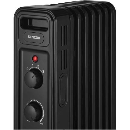 Sencor - õliradiaator 7 ribiga 600/900/1500W/230V must
