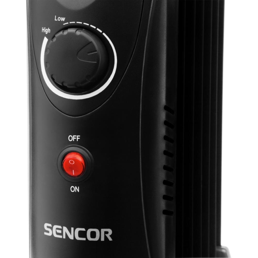 Sencor - Õliradiaator 7 ribiga 700W/230V must