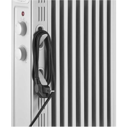 Sencor - Õliradiaator 9 ribiga 800/1200/2000W/230V valge
