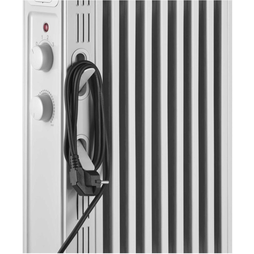 Sencor - Õliradiaator 9 ribiga 800/1200/2000W/230V valge