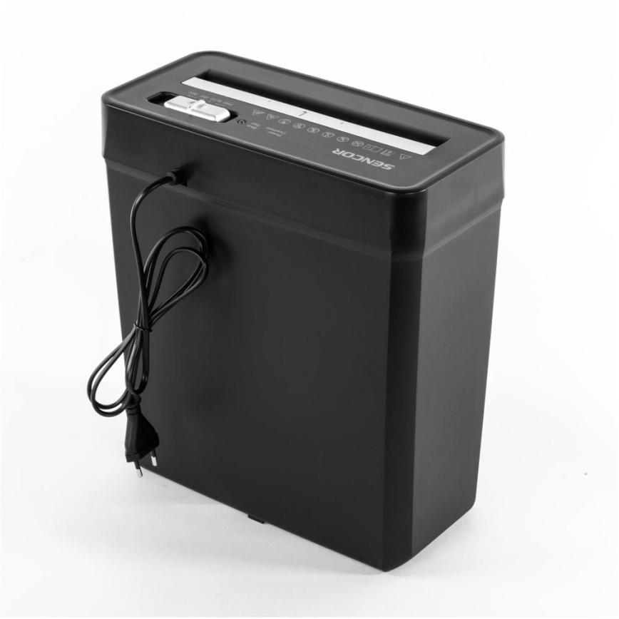 Sencor - Paberipurustaja A4 helitugevus 10 l 190W/230V must