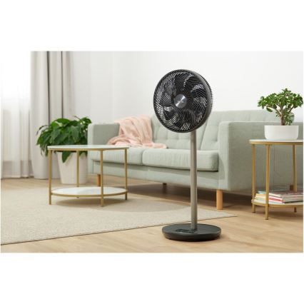 Sencor - Põrandaventilaator 3D UltraSilent 26W/230V Wi-Fi must + kaugjuhtimispult