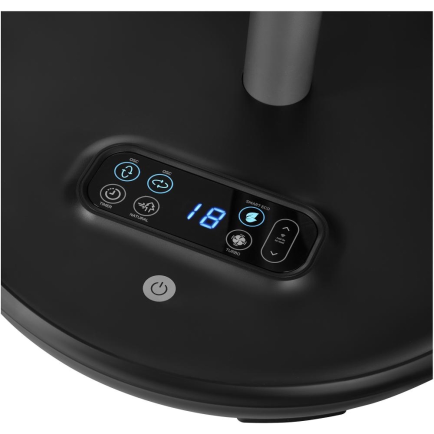 Sencor - Põrandaventilaator 3D UltraSilent 26W/230V Wi-Fi must + kaugjuhtimispult