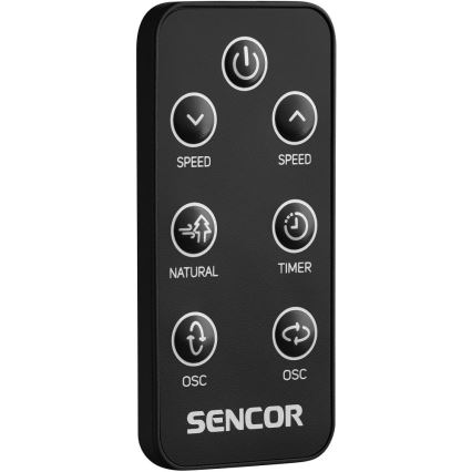 Sencor - Põrandaventilaator 3D UltraSilent 26W/230V Wi-Fi must + kaugjuhtimispult