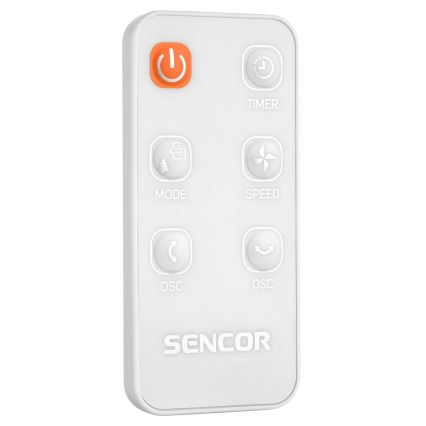 Sencor - Põrandaventilaator 3D UltraSilent 26W/230V valge + kaugjuhtimispult