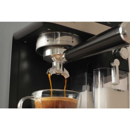 Sencor - Pordiga espresso-kohvimasin 1350W/230V must/mattkroom