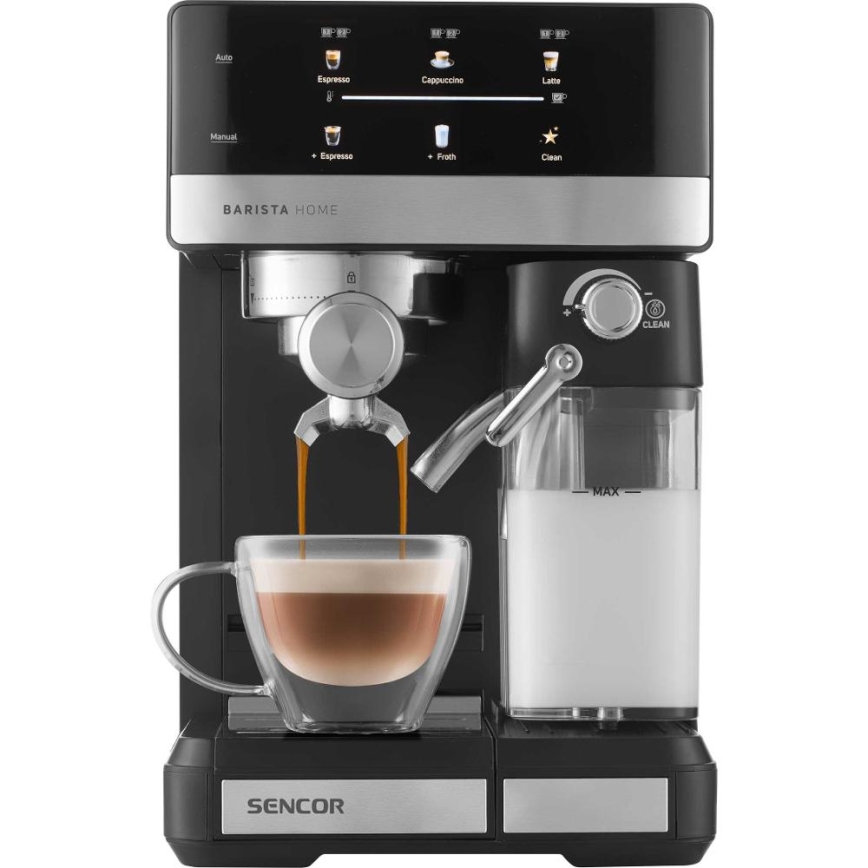 Sencor - Pordiga espresso-kohvimasin 1350W/230V must/mattkroom
