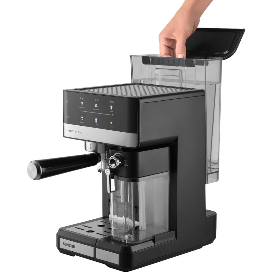 Sencor - Pordiga espresso-kohvimasin 1350W/230V must/mattkroom