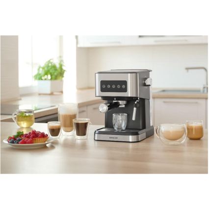 Sencor - Portaafilteriga espressomasin 1050W/230V must/mattkroom