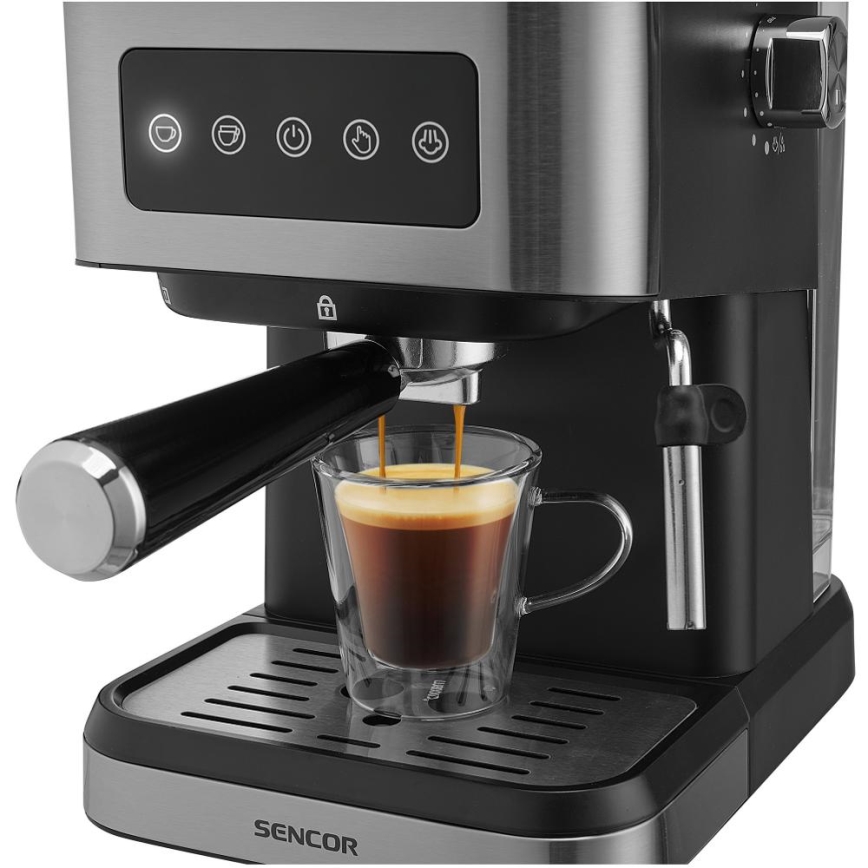 Sencor - Portaafilteriga espressomasin 1050W/230V must/mattkroom
