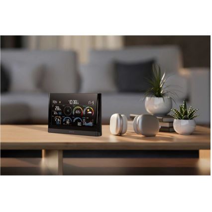 Sencor - Professionaalne ilmajaam värviline LCD ekraaniga ja äratuskell 5V/3xAAA + 3xAA