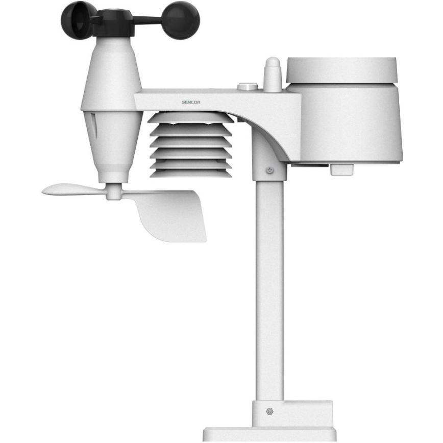Sencor - Professionaalne ilmajaam värviline LCD ekraaniga ja äratuskell 5V/3xAAA + 3xAA