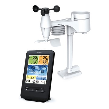 Sencor - Professionaalne ilmajaam värviline LCD ekraaniga 1xCR2032 + 3xAA Wi-Fi