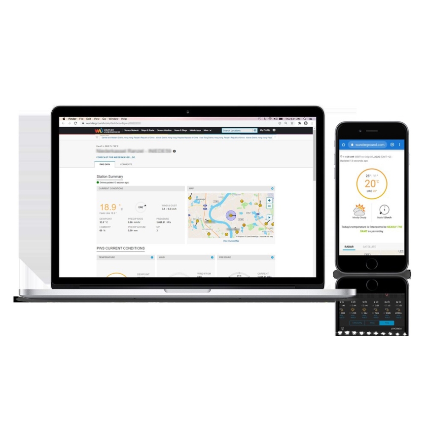 Sencor - Professionaalne ilmajaam värviline LCD ekraaniga 1xCR2032 + 3xAA Wi-Fi
