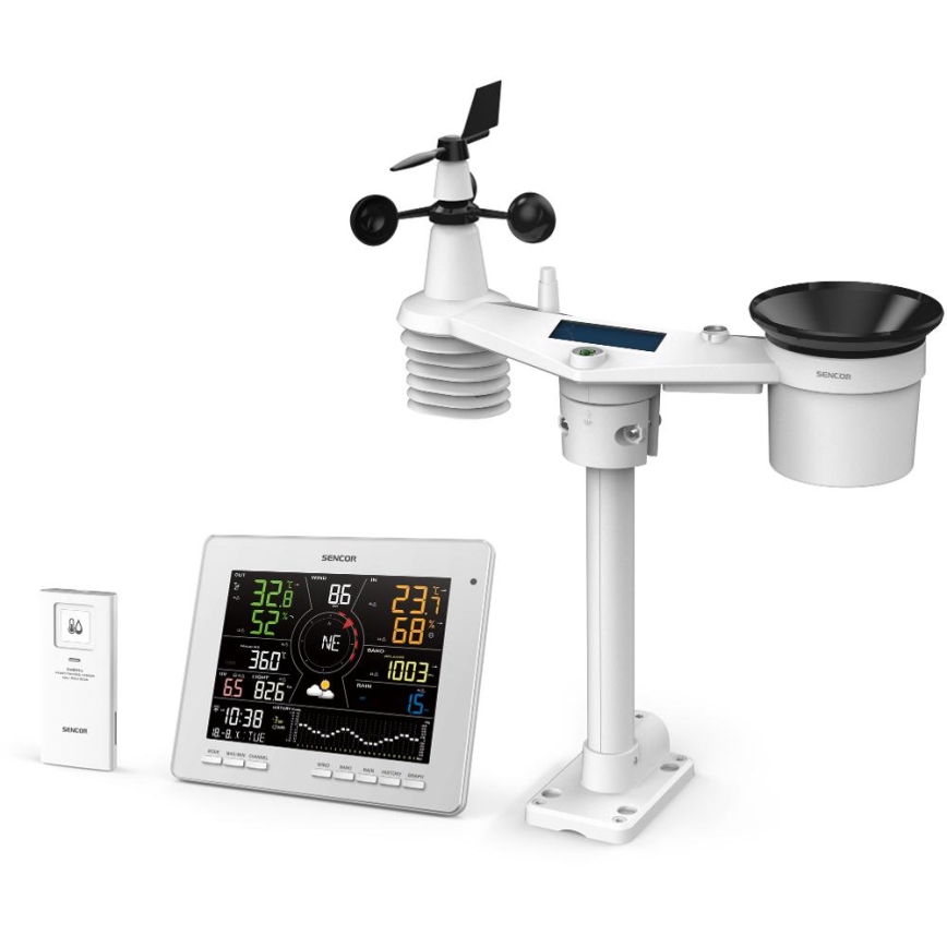 Sencor - Professionaalne ilmajaam värviline LCD ekraaniga 1xCR2032 Wi-Fi Tuya