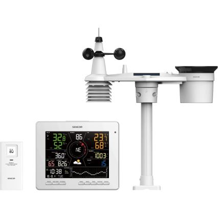 Sencor - Professionaalne ilmajaam värviline LCD ekraaniga 1xCR2032 Wi-Fi Tuya