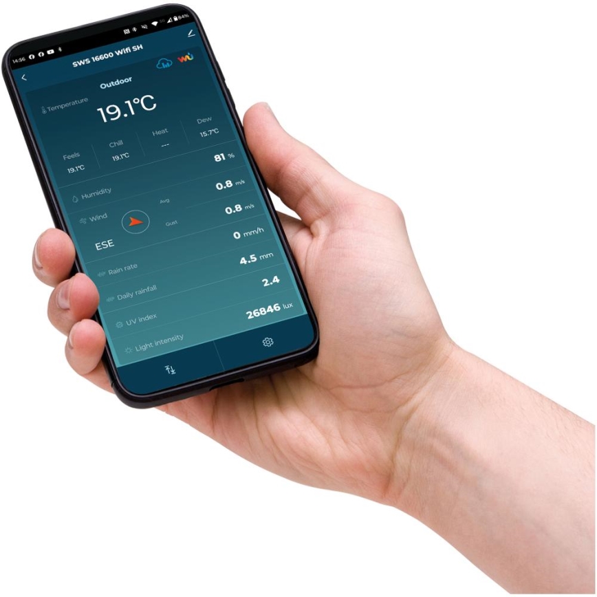 Sencor - Professionaalne ilmajaam värviline LCD ekraaniga 1xCR2032 Wi-Fi Tuya