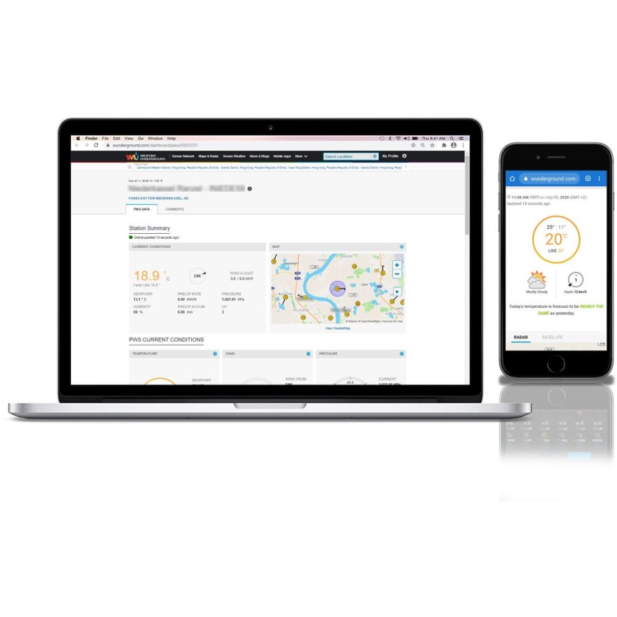 Sencor - Professionaalne ilmajaam värviline LCD ekraaniga 1xCR2032 Wi-Fi Tuya